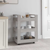 Vidaxl keukentrolley 60x45x80cm bewerkt hout grijs sonoma eikenkleurig