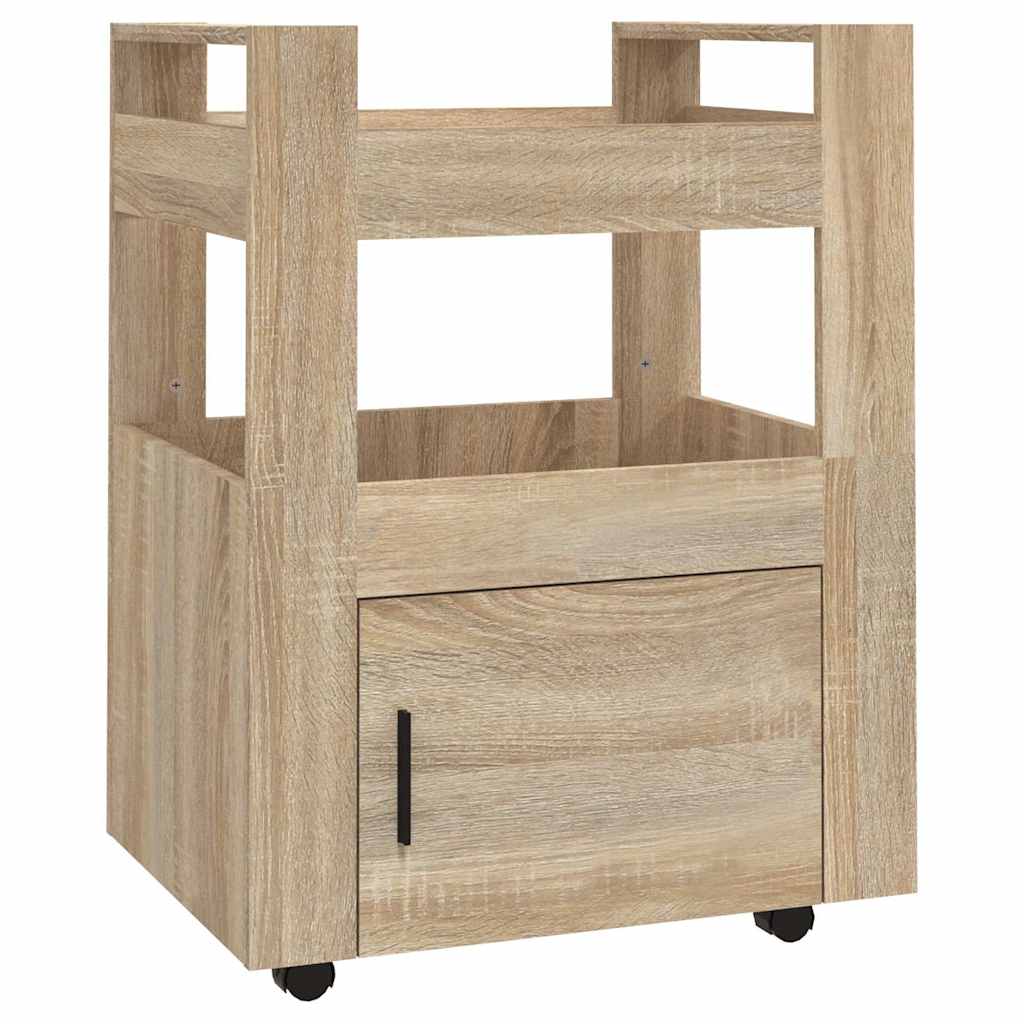 Vidaxl keukentrolley 60x45x80 cm bewerkt hout sonoma eikenkleurig