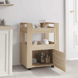 Vidaxl keukentrolley 60x45x80 cm bewerkt hout sonoma eikenkleurig
