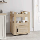Vidaxl keukentrolley 60x45x80 cm bewerkt hout sonoma eikenkleurig