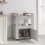Vidaxl keukentrolley 60x45x80 cm bewerkt hout betongrijs
