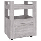 Vidaxl keukentrolley 60x45x80cm bewerkt hout grijs sonoma eikenkleurig