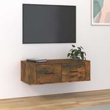 Vidaxl tv-hangmeubel 80x36x25 cm bewerkt hout gerookt eikenkleurig