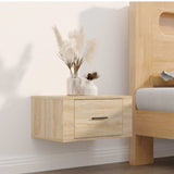 Vidaxl nachtkastjes 2 st wandgemonteerd 50x36x25 cm sonoma eikenkleur
