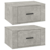 Vidaxl nachtkastjes 2 st wandgemonteerd 50x36x25 cm betongrijs