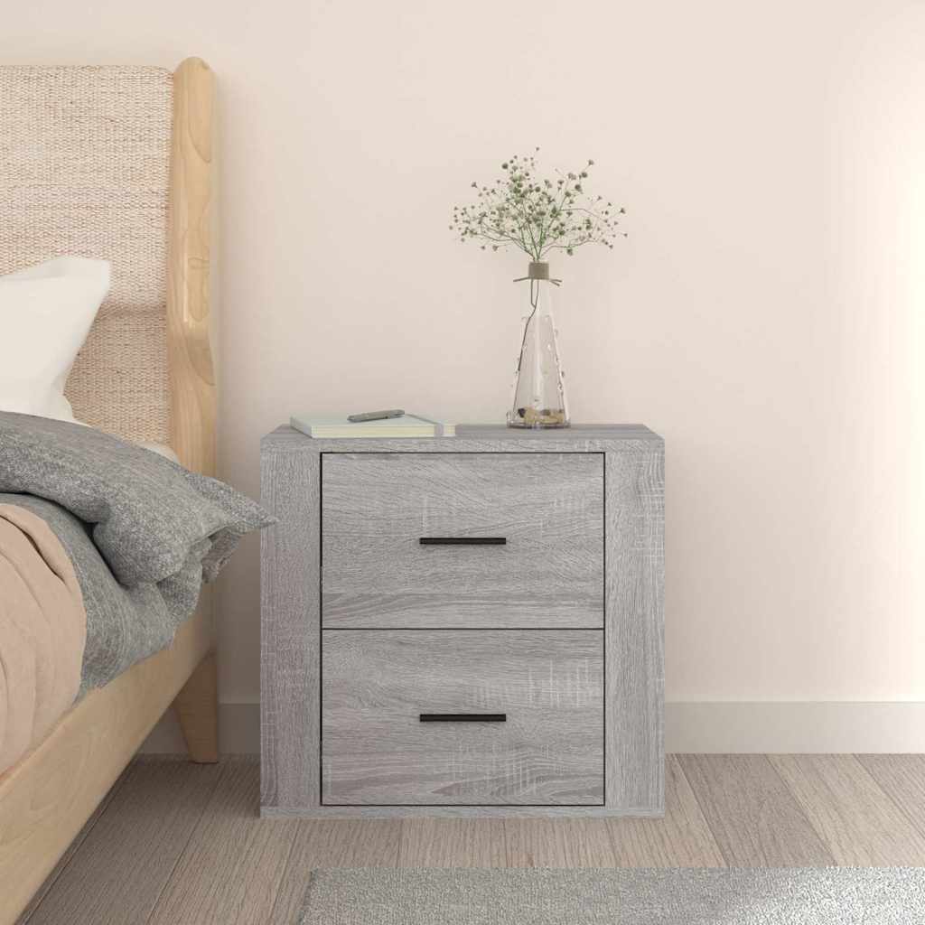 Vidaxl nachtkastje wandgemonteerd 50x36x47 cm grijs sonoma eikenkleur