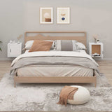 Vidaxl nachtkastjes 2 st wandgemonteerd 50x30x47 cm hoogglans wit