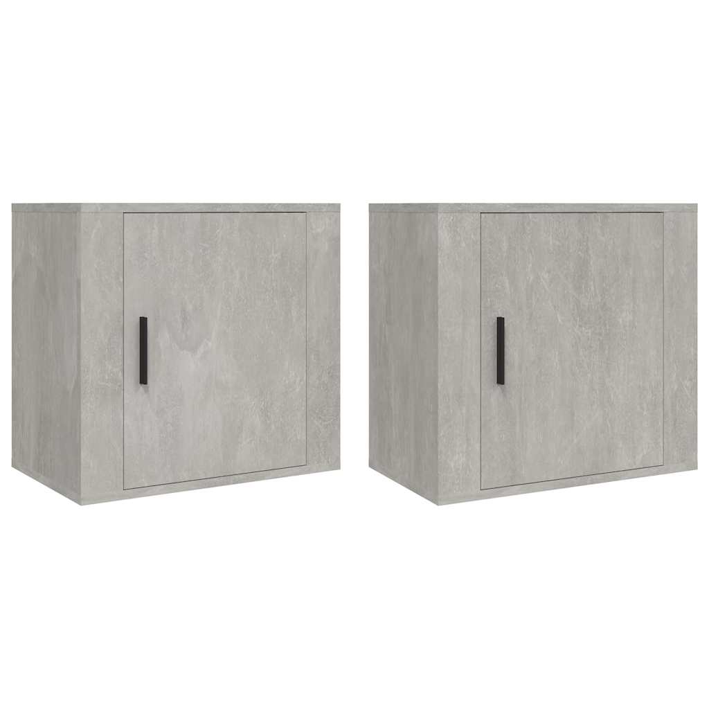 Vidaxl nachtkastjes 2 st wandgemonteerd 50x30x47 cm betongrijs