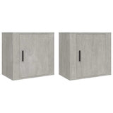 Vidaxl nachtkastjes 2 st wandgemonteerd 50x30x47 cm betongrijs