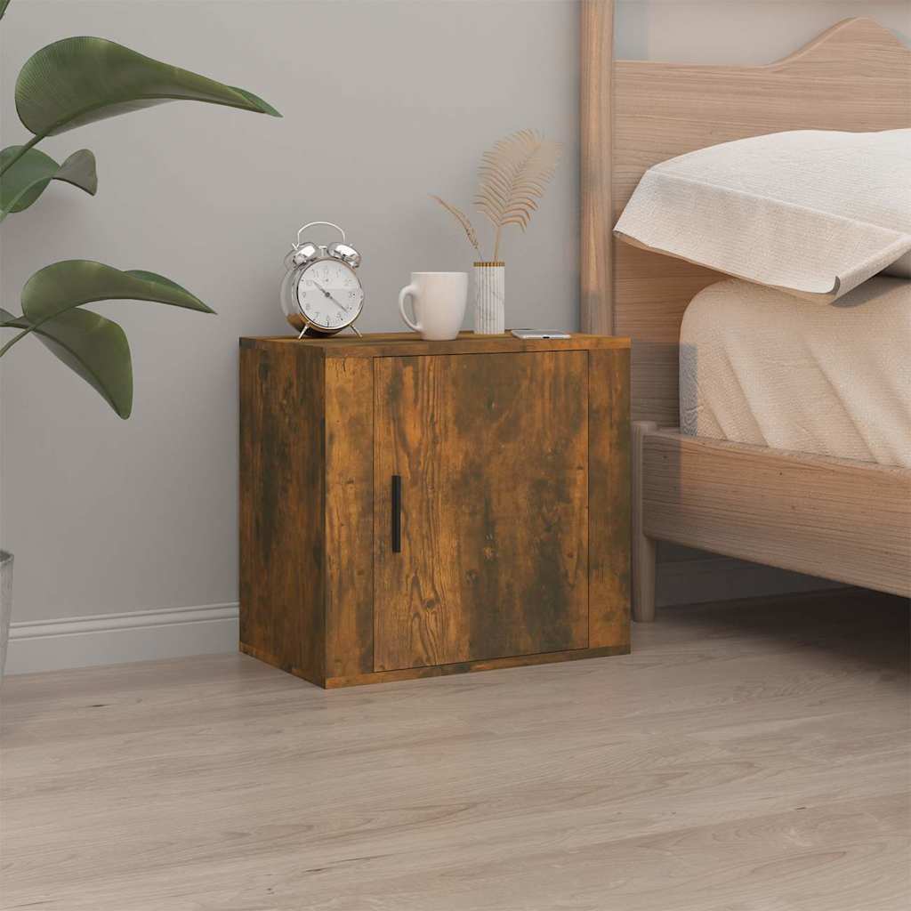 Vidaxl nachtkastjes 2 st wandgemonteerd 50x30x47 cm gerookt eikenkleur