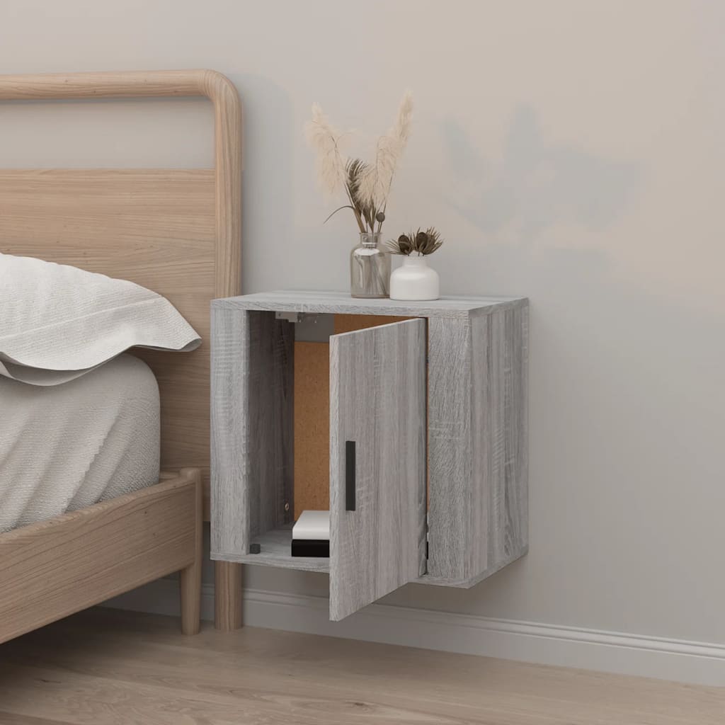 Vidaxl nachtkastje wandgemonteerd 50x30x47 cm grijs sonoma eikenkleur