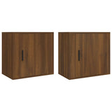 Vidaxl nachtkastjes 2 st wandgemonteerd 50x30x47 cm bruin eikenkleur