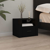 Vidaxl nachtkastjes 2 st wandgemonteerd 50x36x40 cm zwart