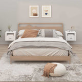 Vidaxl nachtkastjes 2 st wandgemonteerd 50x36x40 cm hoogglans wit