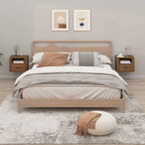 Vidaxl nachtkastjes 2 st wandgemonteerd 50x36x40 cm bruin eikenkleur