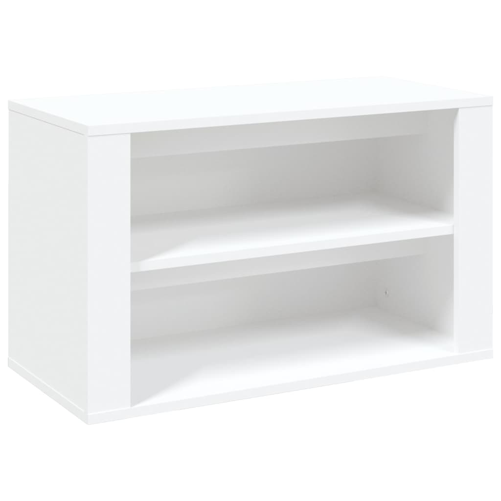 Vidaxl Shoe Rack 75x35x45 cm de madera procesada blanca