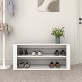 VIDAXL -Schuhregal 100x35x45 cm verarbeitetes Holz weiß