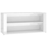 VIDAXL -Schuhregal 100x35x45 cm verarbeitetes Holz Hochglanz weiß