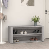 Vidaxl Shoe Rack 100x35x45 cm Cut Wood Grey Sonoma Oak Kolor