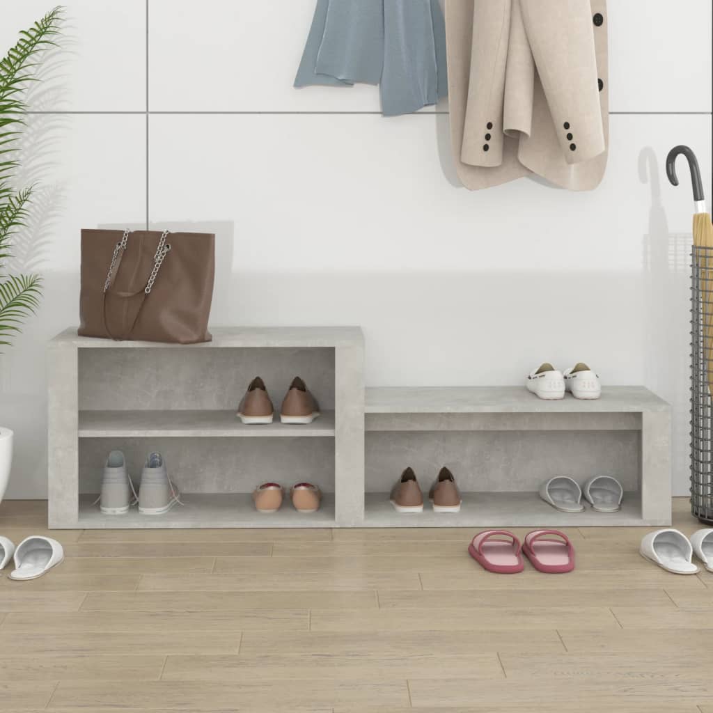 VidaXL shoe cabinet 150x35x45 cm edited wood concrete price