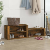 VidaXL shoe cabinet 150x35x45 cm Properted Wood Smoked Oak colored