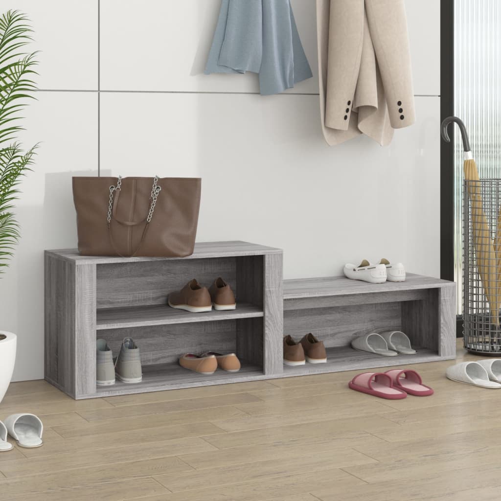 Vidaxx Schuhschrank 150x35x45 cm, fertiges Holz, Sonomagrau