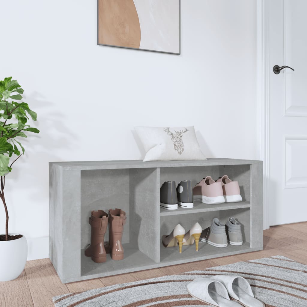 VidaXL shoe cabinet 100x35x45 cm edited wood concrete price