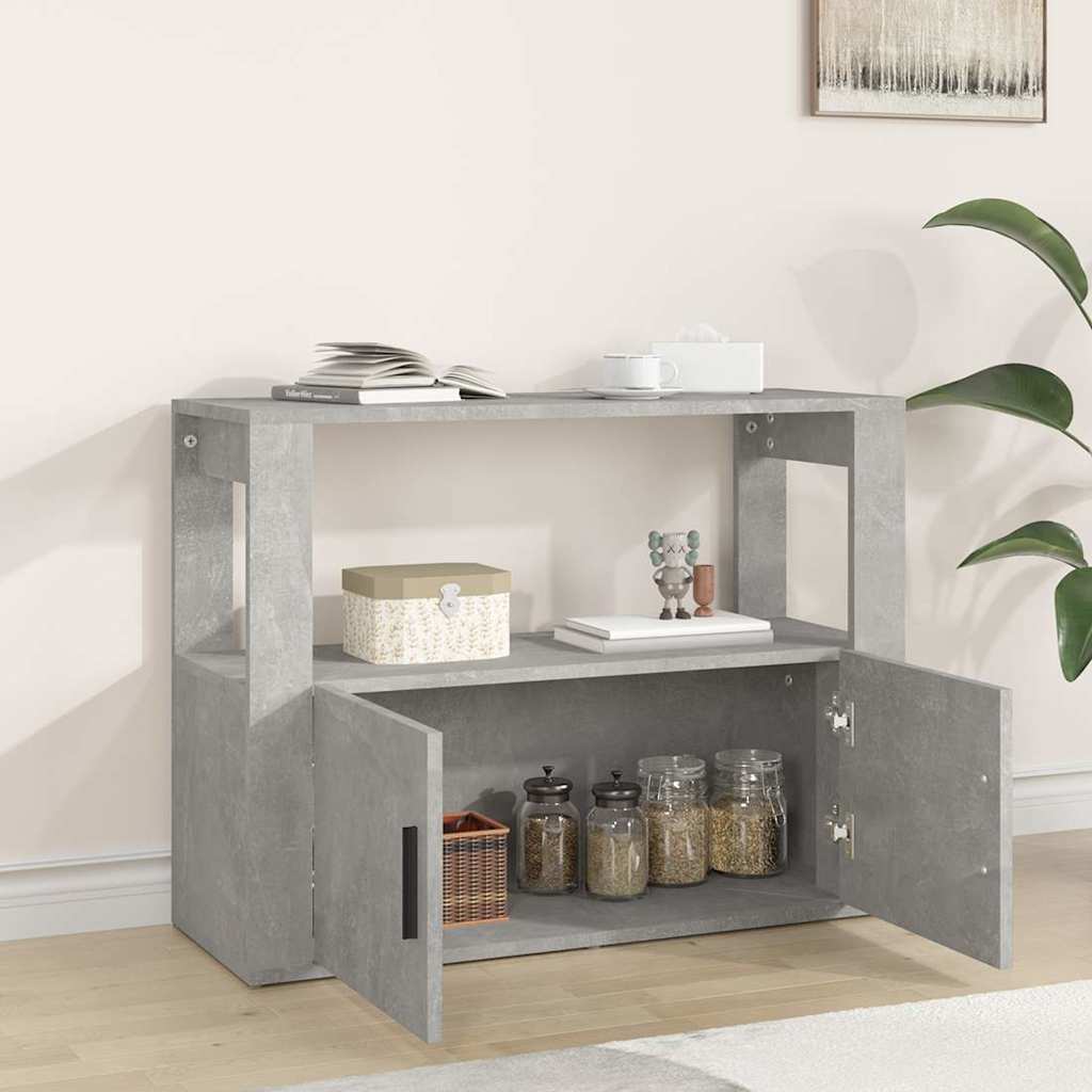 Vidaxl dressoir 80x30x60 cm bewerkt hout betongrijs