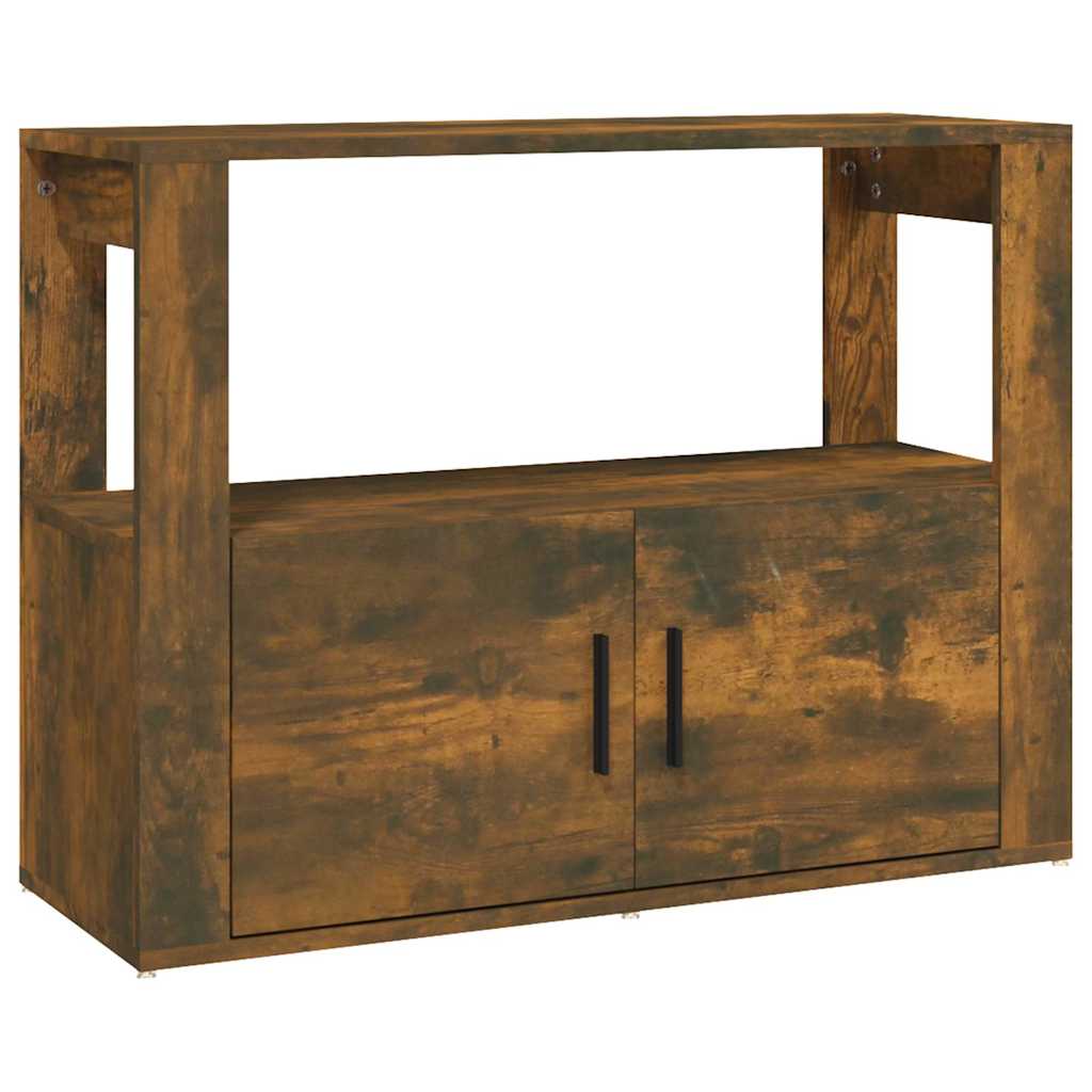 Vidaxl dressoir 80x30x60 cm bewerkt hout gerookt eikenkleurig