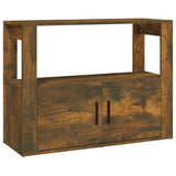 Vidaxl dressoir 80x30x60 cm bewerkt hout gerookt eikenkleurig