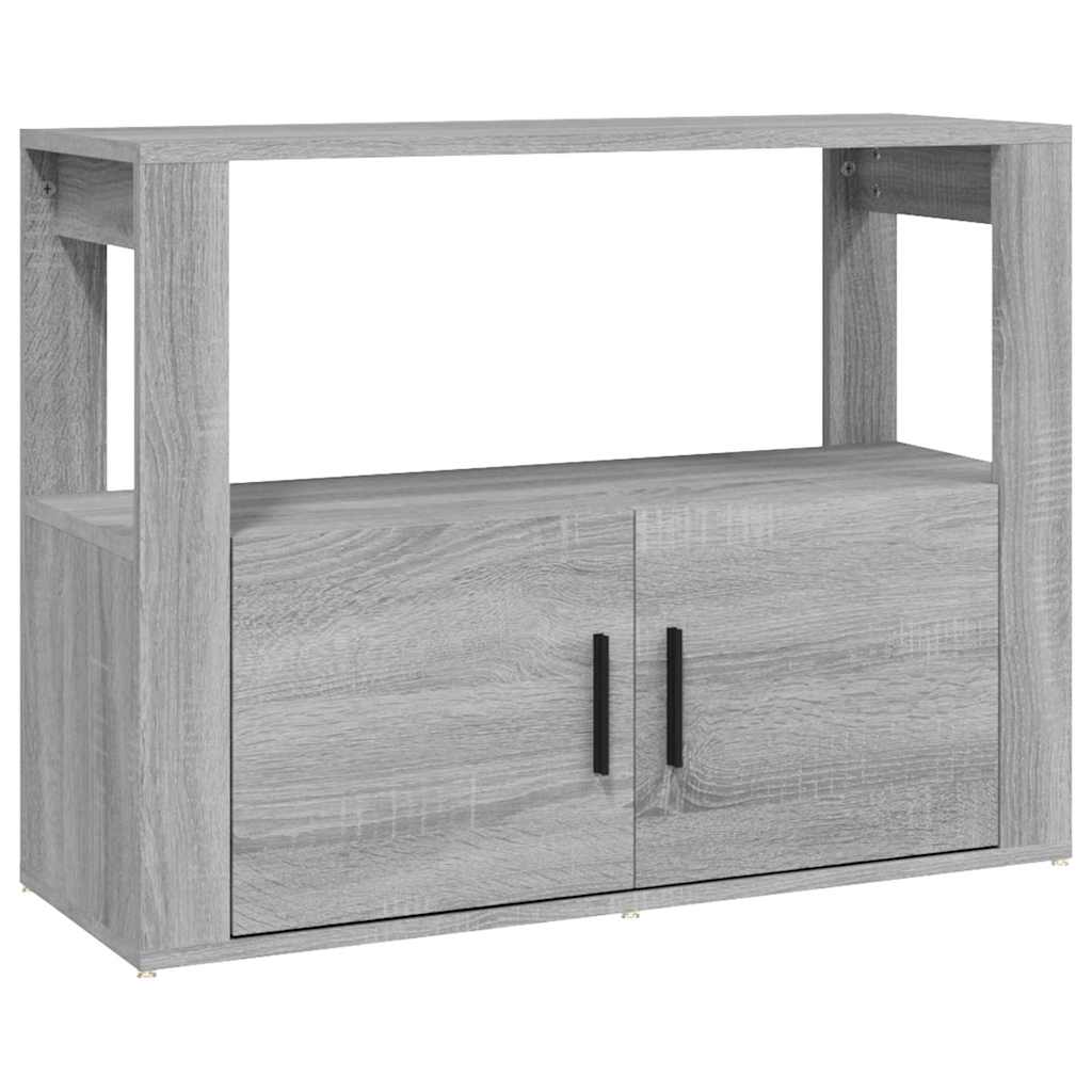 Vidaxl dressoir 80x30x60 cm bewerkt hout grijs sonoma eikenkleurig