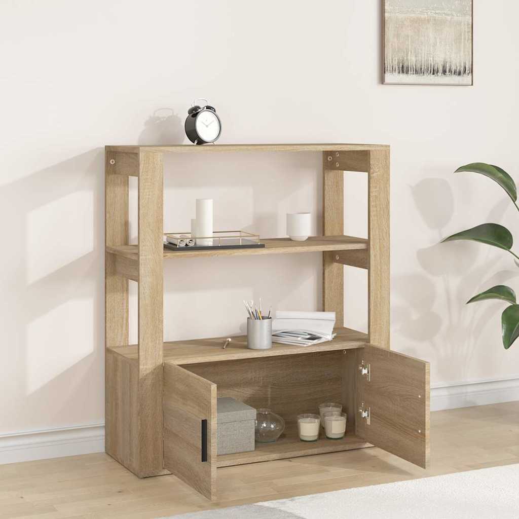 Vidaxl dressoir 80x30x90 cm bewerkt hout sonoma eikenkleurig