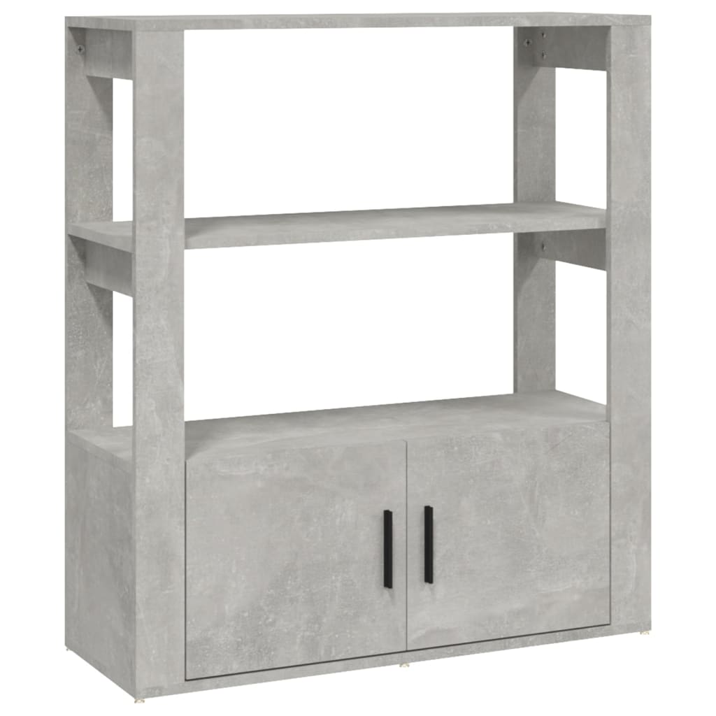 Vidaxl dressoir 80x30x90 cm bewerkt hout betongrijs