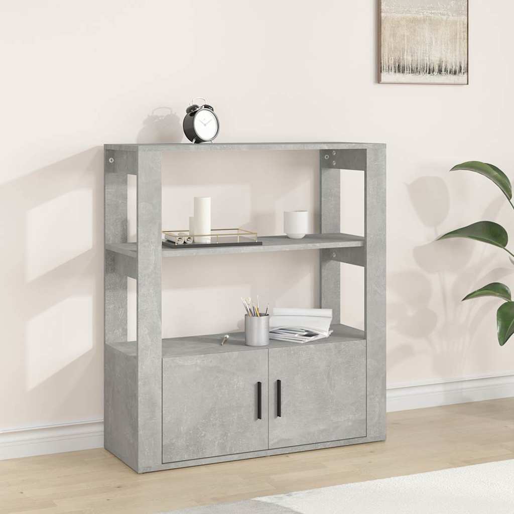 Vidaxl dressoir 80x30x90 cm bewerkt hout betongrijs