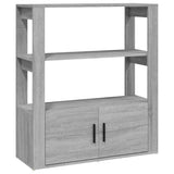 Vidaxl dressoir 80x30x90 cm bewerkt hout grijs sonoma eikenkleurig