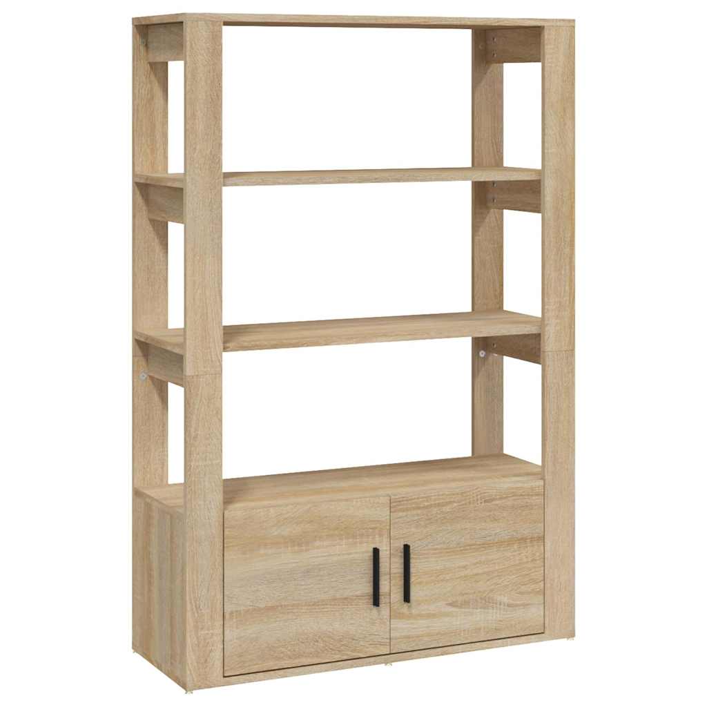 Vidaxl dressoir 80x30x119,5 cm bewerkt hout sonoma eikenkleurig