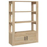 Vidaxl dressoir 80x30x119,5 cm bewerkt hout sonoma eikenkleurig