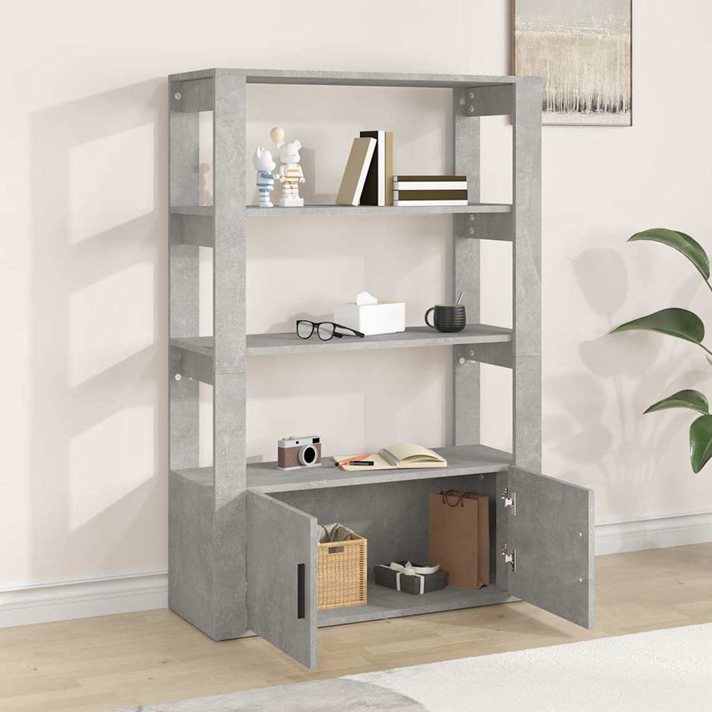 Vidaxl dressoir 80x30x119,5 cm bewerkt hout betongrijs