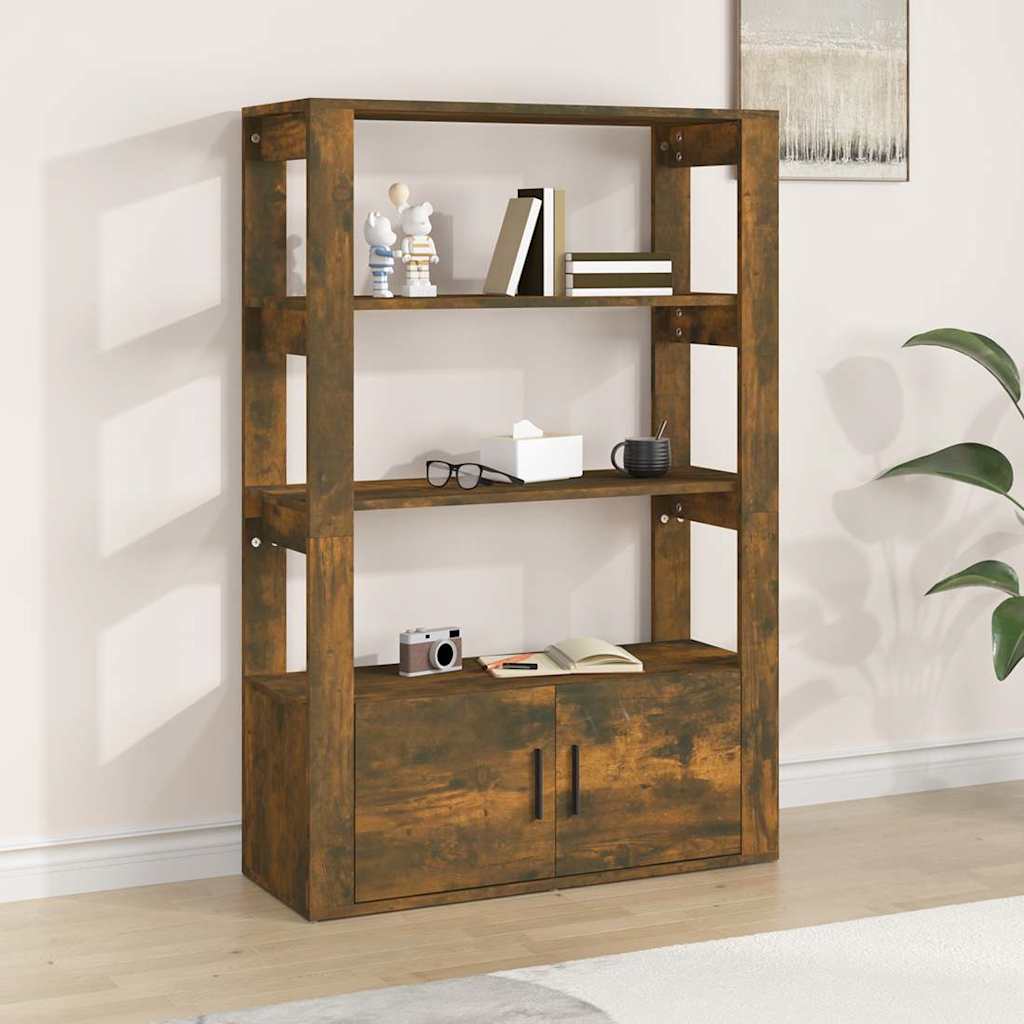 Vidaxl dressoir 80x30x119,5 cm bewerkt hout gerookt eikenkleurig