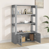 Vidaxl dressoir 80x30x119,5 cm bewerkt hout grijs sonoma eikenkleurig