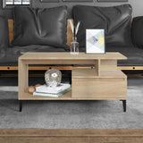 Vidaxl salontafel 90x49x45 cm bewerkt hout sonoma eikenkleurig