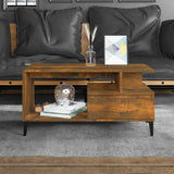 Vidaxl salontafel 90x49x45 cm bewerkt hout gerookt eikenkleurig