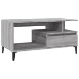 Vidaxl salontafel 90x49x45 cm bewerkt hout grijs sonoma