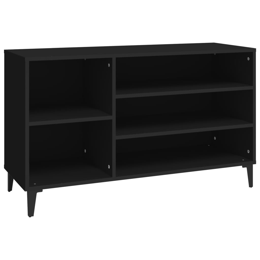 VidaXL Shoe cabinet 102x36x60 cm Properted Wood Black