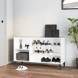 Vidaxl Shoe Cabinet 102x36x60 cm Forarbejdet træ Højglans hvid