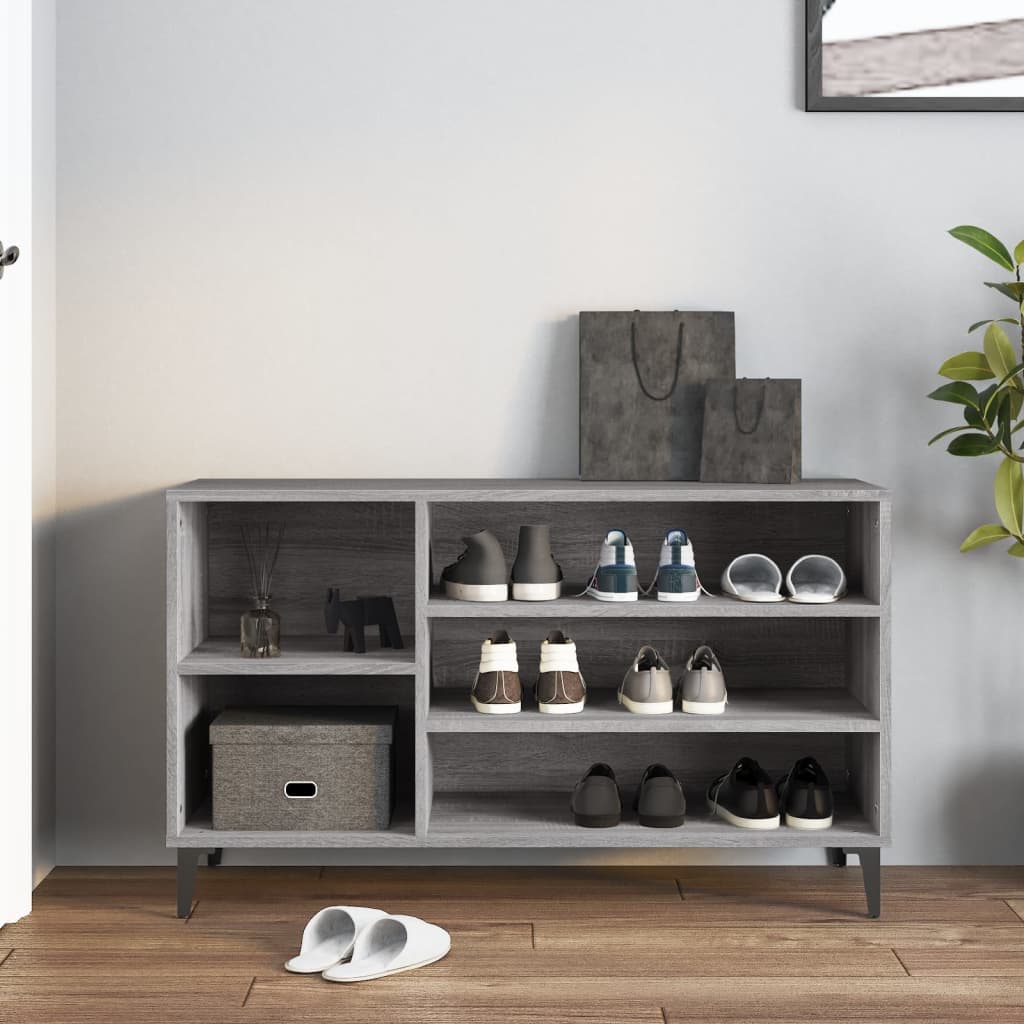 Vidaxl Cabinet da scarpe 102x36x60 cm Properpata Sonoma Grey