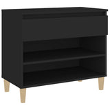 Vidaxl Schuhschrank 70x36x60 cm propertiertes Holzschwarz