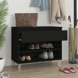 VidaXL Shoe cabinet 70x36x60 cm Properted Wood Black