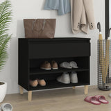 Vidaxl Schuhschrank 70x36x60 cm propertiertes Holzschwarz