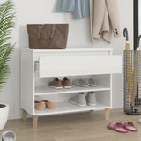 Vidaxl Schuhschrank 70x36x60 cm propertiertes Holz Hochglanz weiß